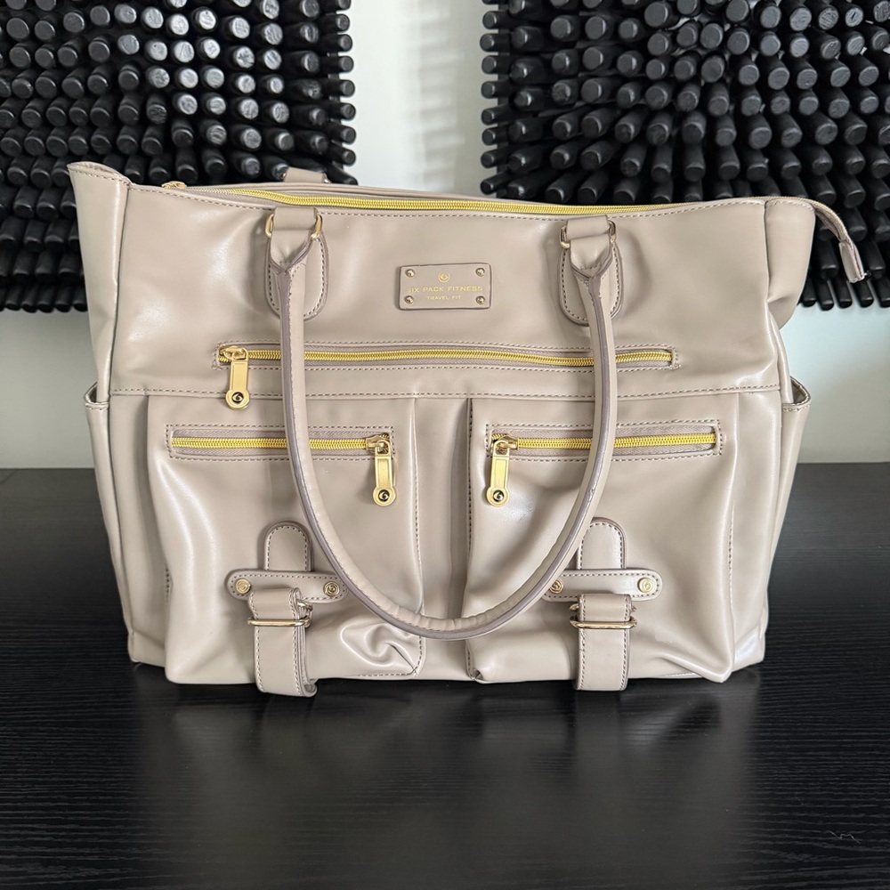 Renee Tote Meal Prep Management 4 - Meal Removable Insulated Core - Stone Beige - Picture 5 of 16